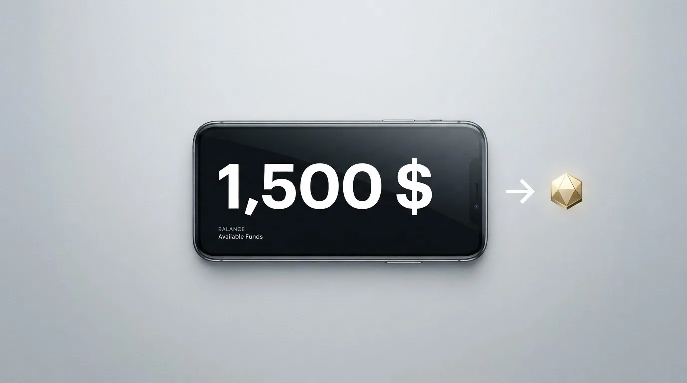 A phone showing a stablecoin transfer screen