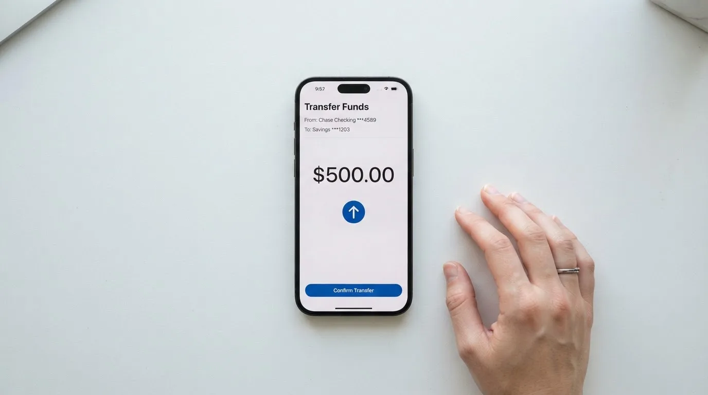 A phone showing a stablecoin transfer screen