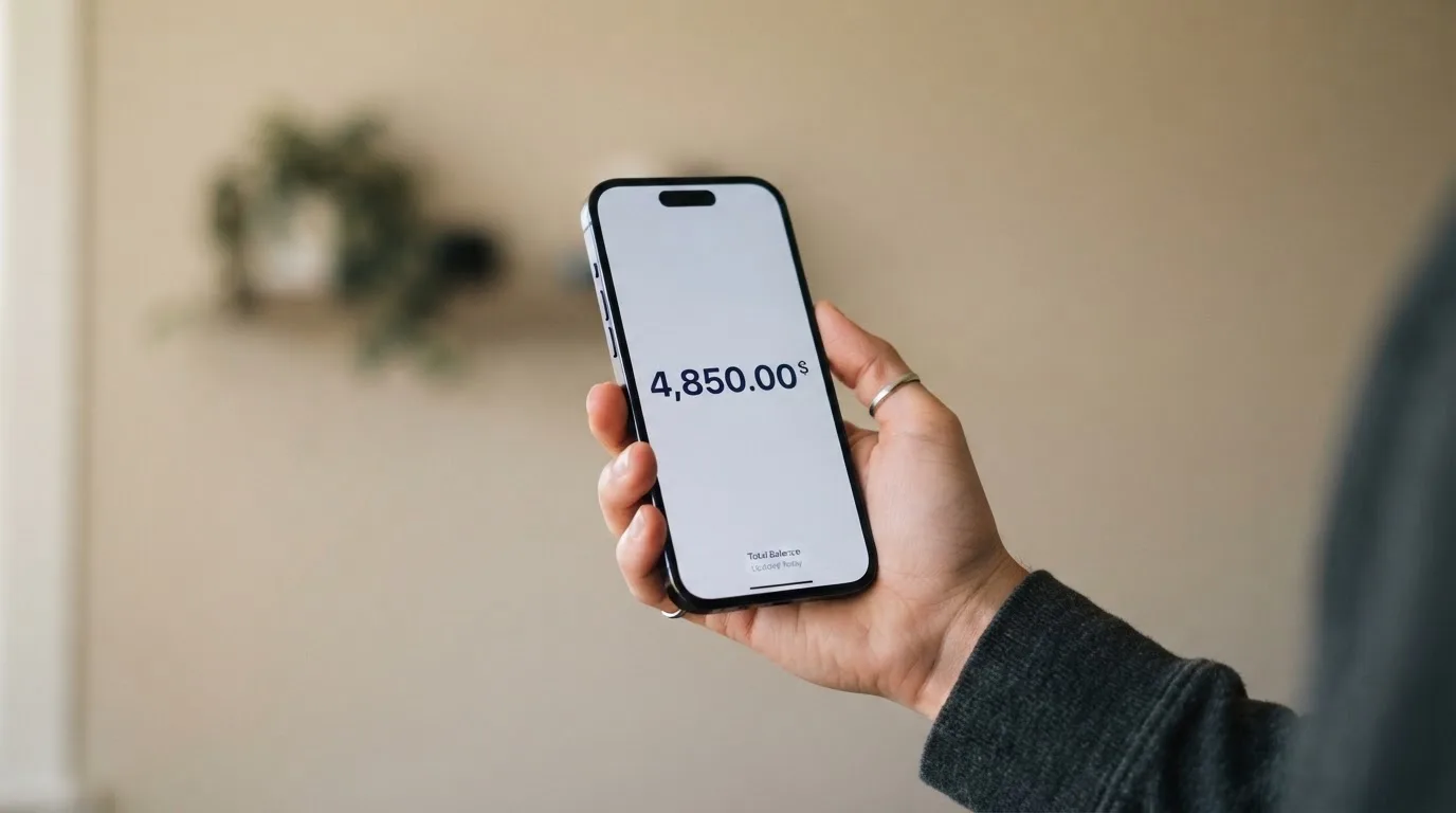 A phone showing a stablecoin transfer screen