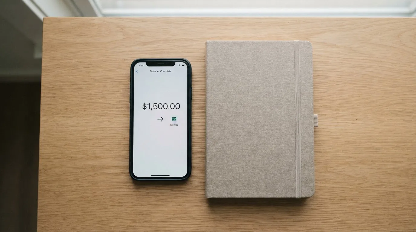 A phone showing a stablecoin transfer screen