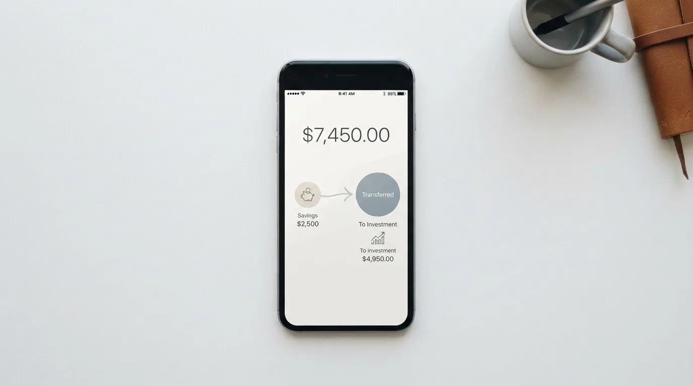 A phone showing a stablecoin transfer screen