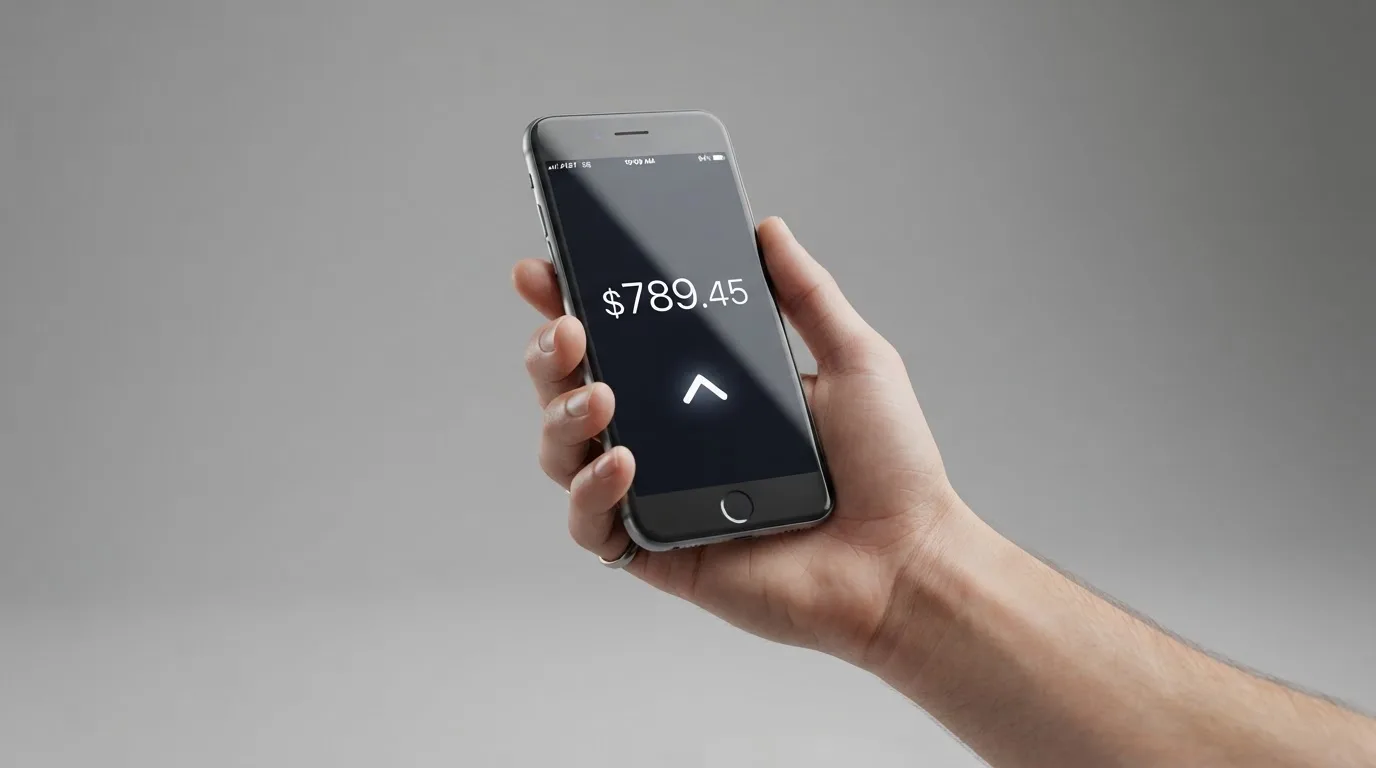 A phone showing a stablecoin transfer screen