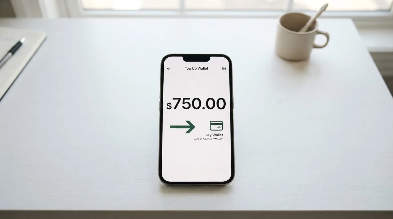 A phone showing a stablecoin transfer screen